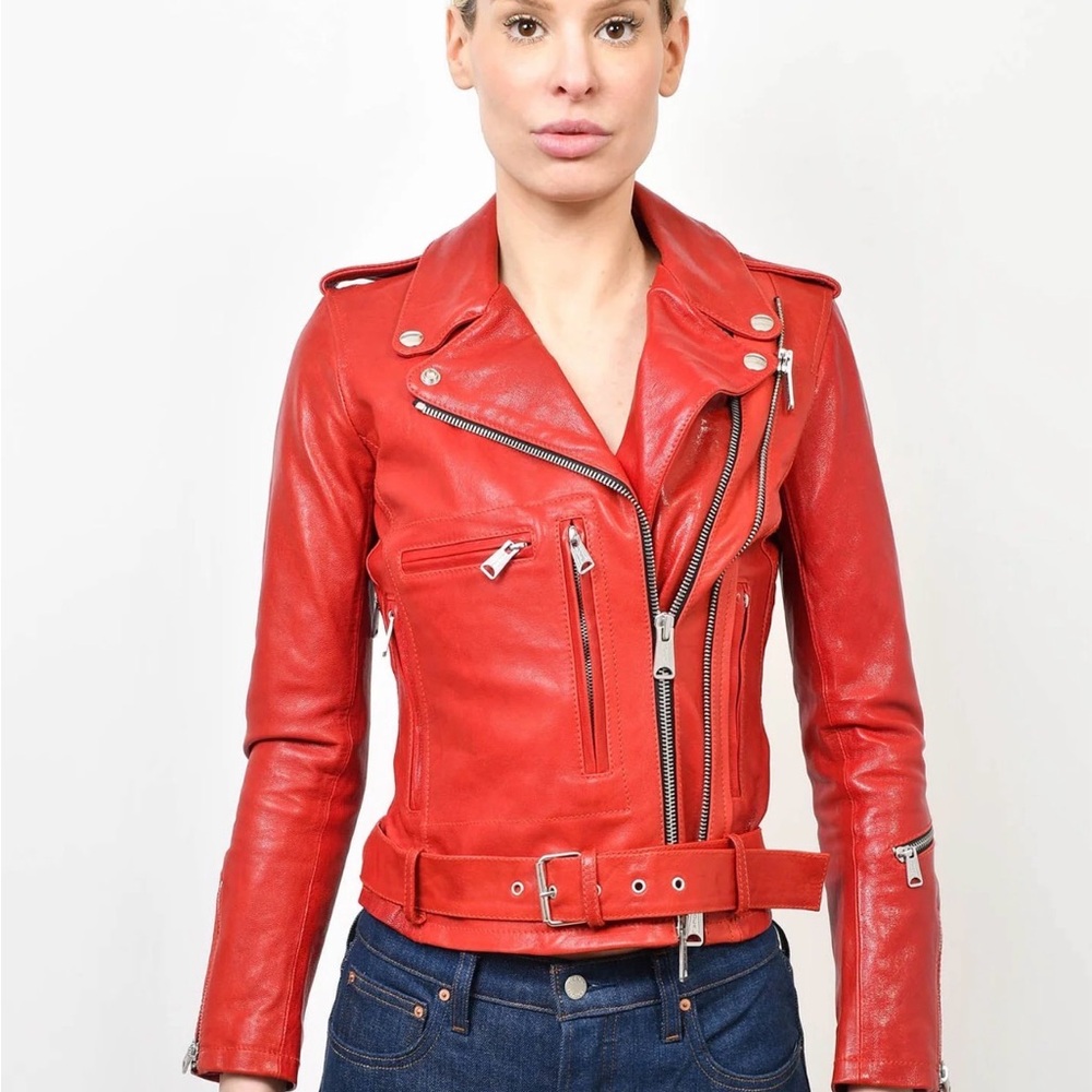 🔥🔥 R13 Red Leather Moto Jacket - Picture 15 of 16